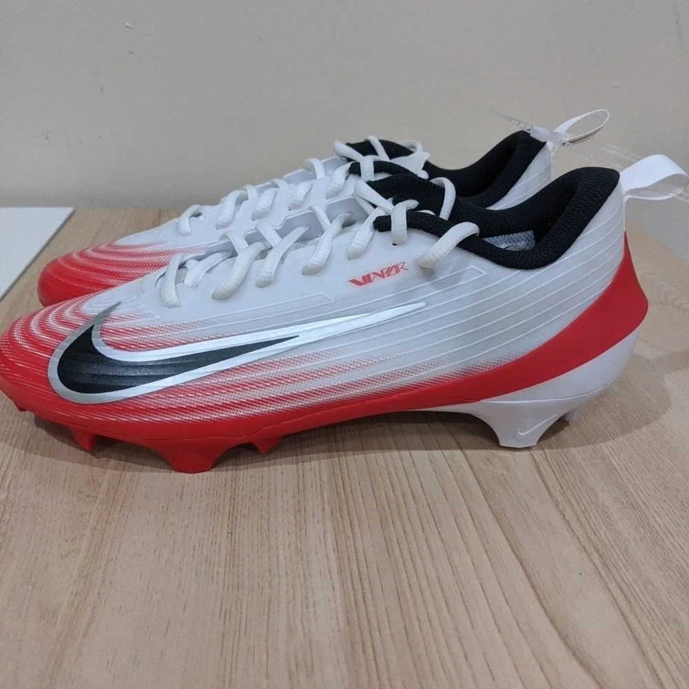 Size 9 Nike Air‎ Vapor Speed 3 Football Cleats White University Red FB3303-102